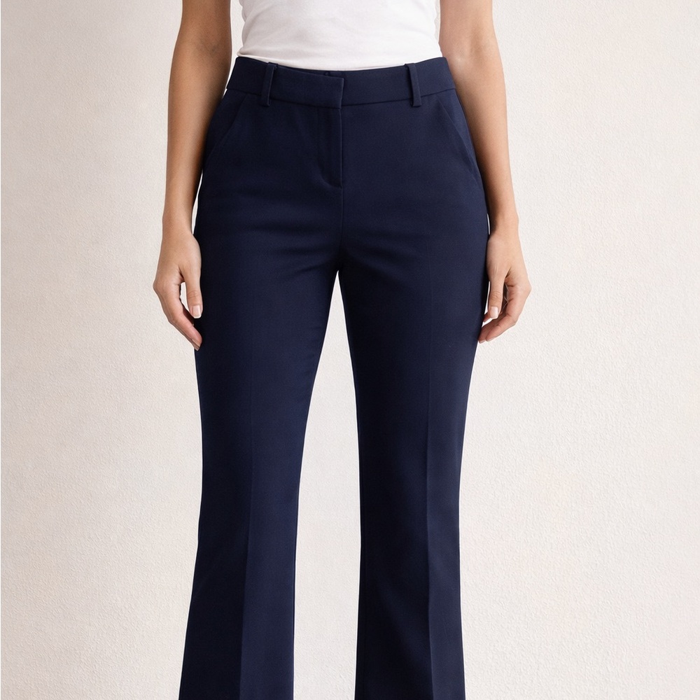 Express Navy Boot Cut Flare Dress Pants